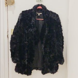 Zara Faux Fur Coat Size Medium